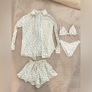 Montce Swimsuit and Coverup- Size Small, Swimsuit Top is Size Medium